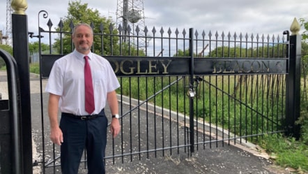 Councillor Bradley at Sedgley Beacon gates
