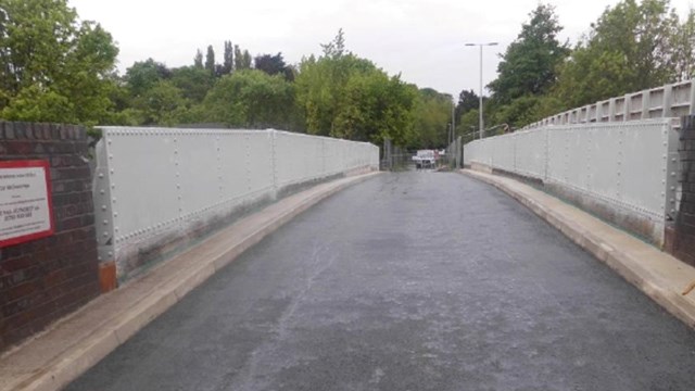 Cot Hill bridge opened this afternoon