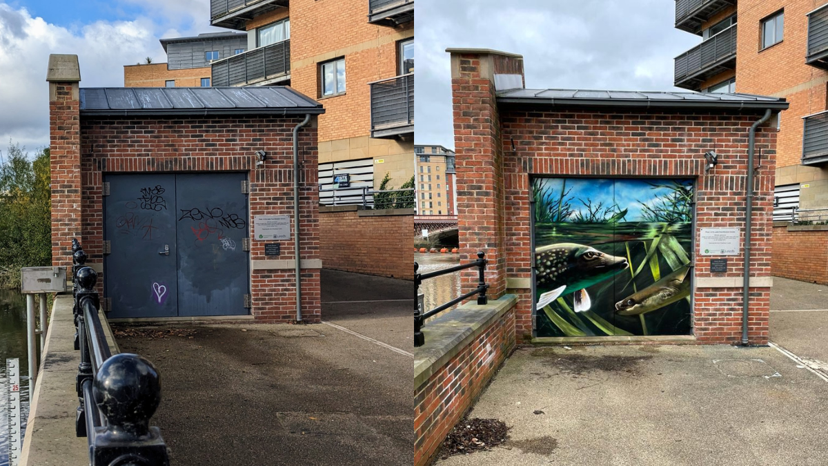 Crown Point Control Building Before and After