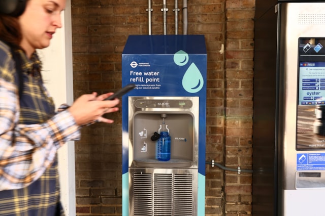 TfL Image - Water refill point next to ticket machine