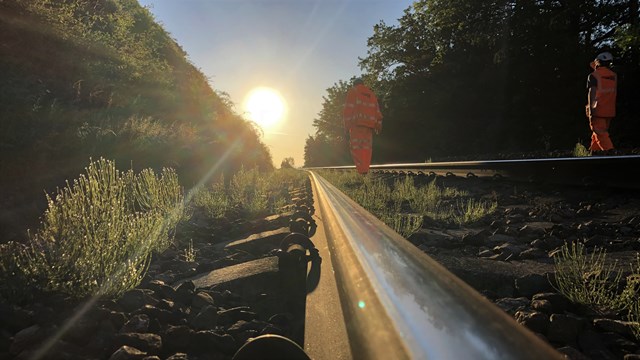 Rail passengers in Wales warned to only travel if necessary ahead of soaring temperatures: NR track shot 2.HEIC