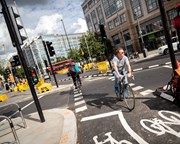 TfL Image - New cycle lanes on Hammersmith gyratory 2