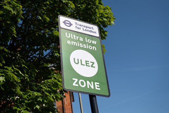 TfL Press Release - TfL seeks views on expanding world-leading ULEZ London-wide, as new data estimates it would deter more than 100,000 of the most polluting cars a day: ULEZ Boundary Signage (TfL)