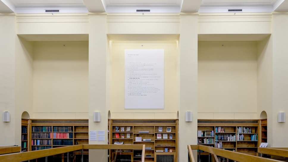 2. NLS Reading Room artwork Rules of the Library by Peter Liversidge (web) - Image Credit Michael Vince Kim