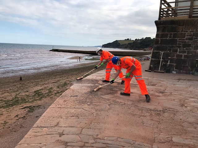 Dawlish beach clean