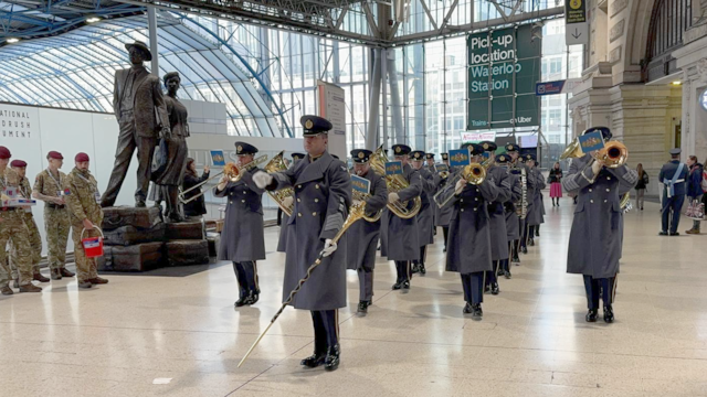 Waterloo station, London Poppy Day