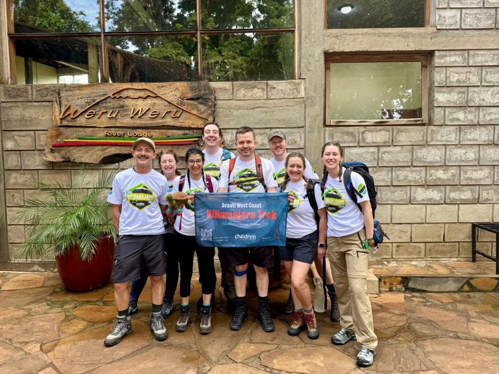 Avanti West Coast colleagues before Kilimanjaro climb