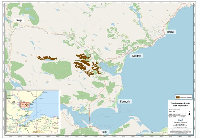 A3 Cambusmore Map insert: Produced by Cawdor Forestry