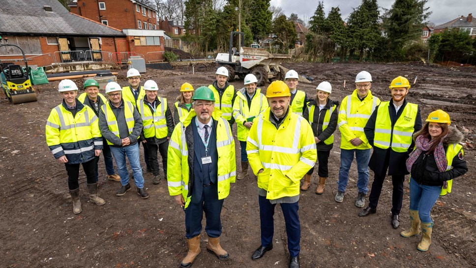 Work gets underway at the Mornington Road supported living complex in Preston in March 2023