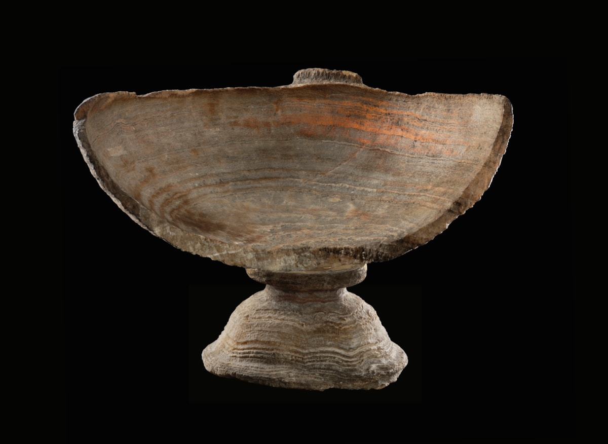 Egyptian travertine urn discovered in Camelon, near Falkirk. Image © National Museums Scotland