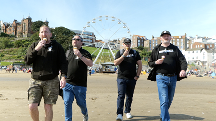 Mark Dunkin, Michael Chapplow, Ian Watson and Liam Murnane, all members of Andy’s Man Club boarded a TPE train this week ahead of Suicide Prevention Day 