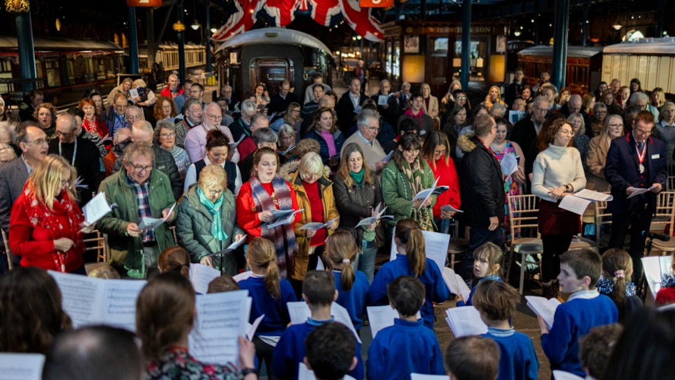 Rail colleagues and museum visitors joined together for the Railway Carol Service (1), LNER