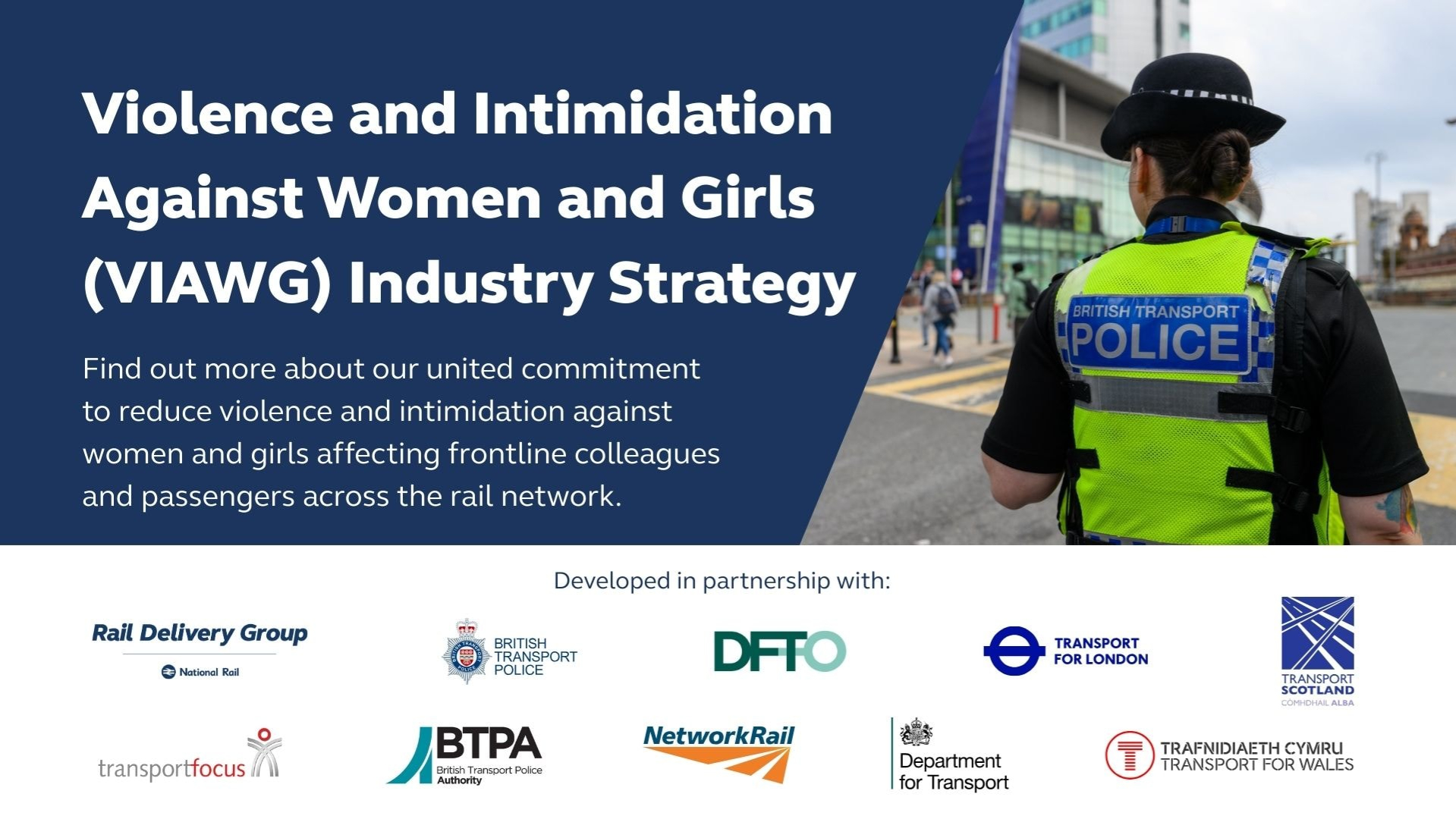 Rail industry and British Transport Police set out actions to tackle violence and intimidation against women and girls in new strategy