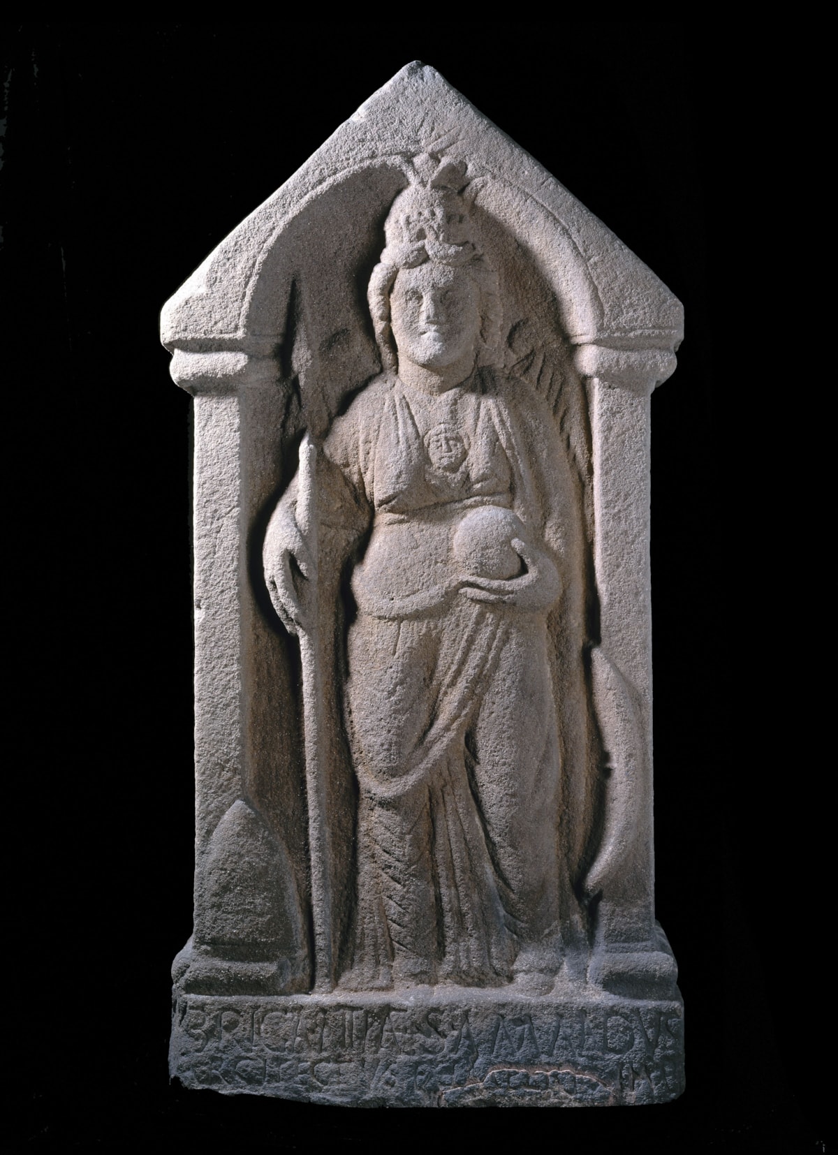 Statue of Brigantia, Dumfriesshire.Image © National Museums Scotland
