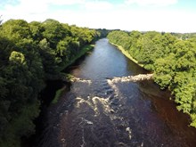 Aerial view of River Dee croys: Free one-time use of picture. Copyright River Dee Trust.
