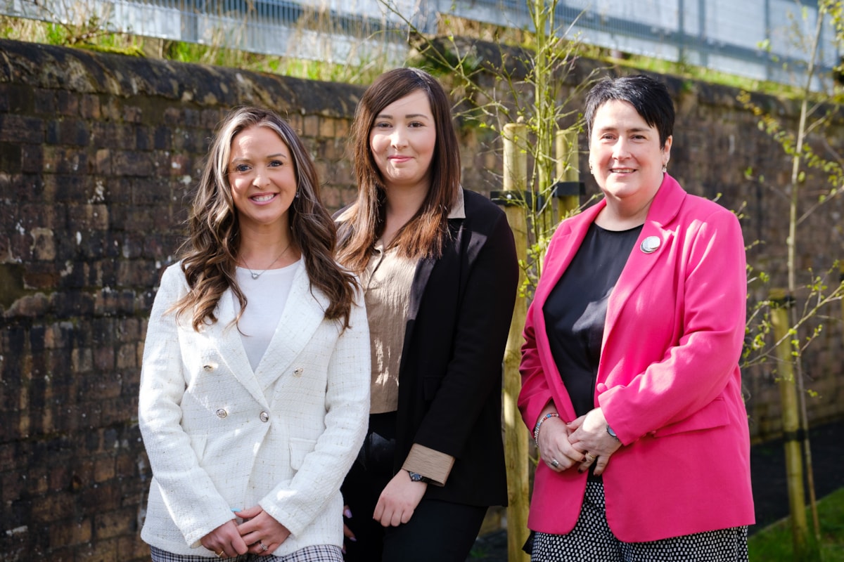 LtoR Depute Manager Alana Speirs, STEM Champion Sherrie Devlin and Head Teacher Judith Govans.