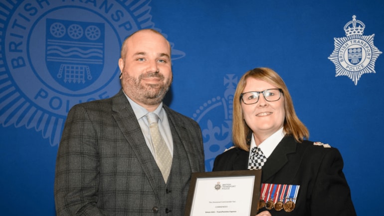 TPE driver honoured for vital intervention at Redcar Station