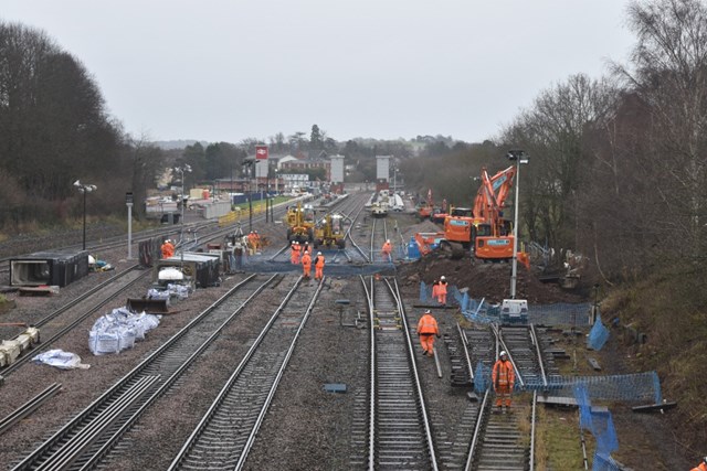 Construction of Bromsgrove station