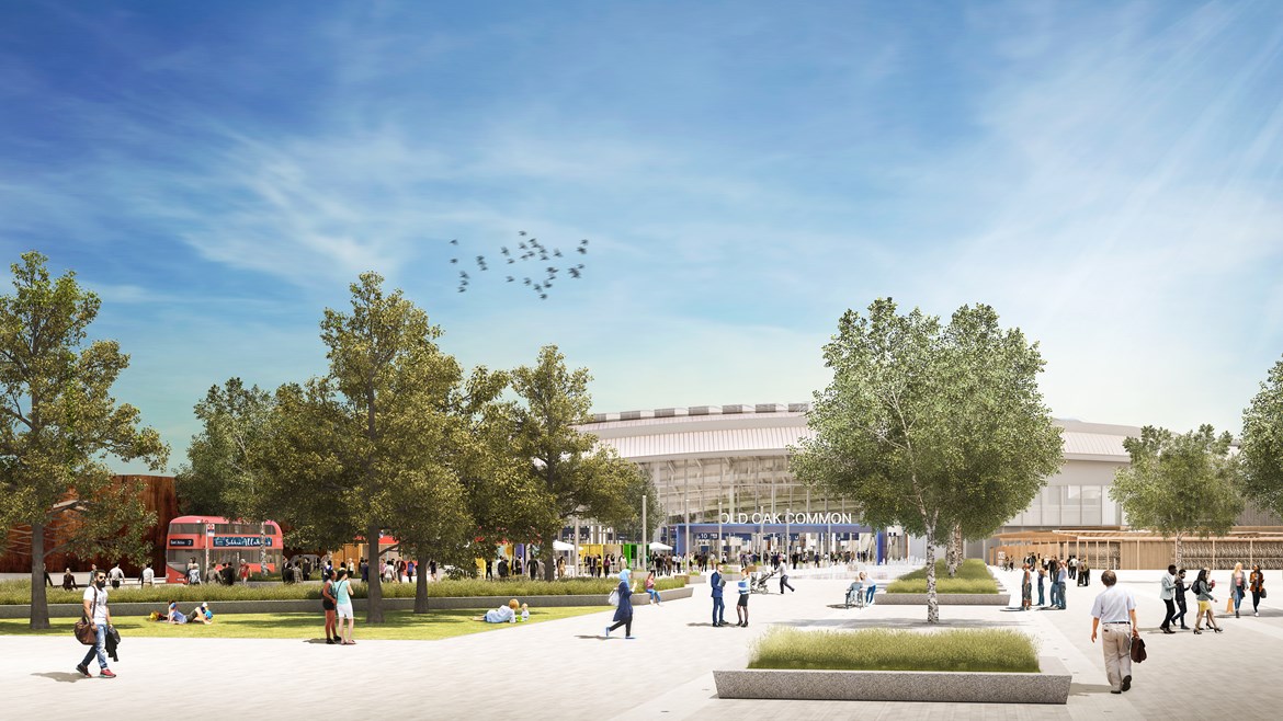 Old Oak Common HS2 station gains planning approval and is set to be the largest newly built railway station in the UK: Old Oak Common Station Exterior February 2020