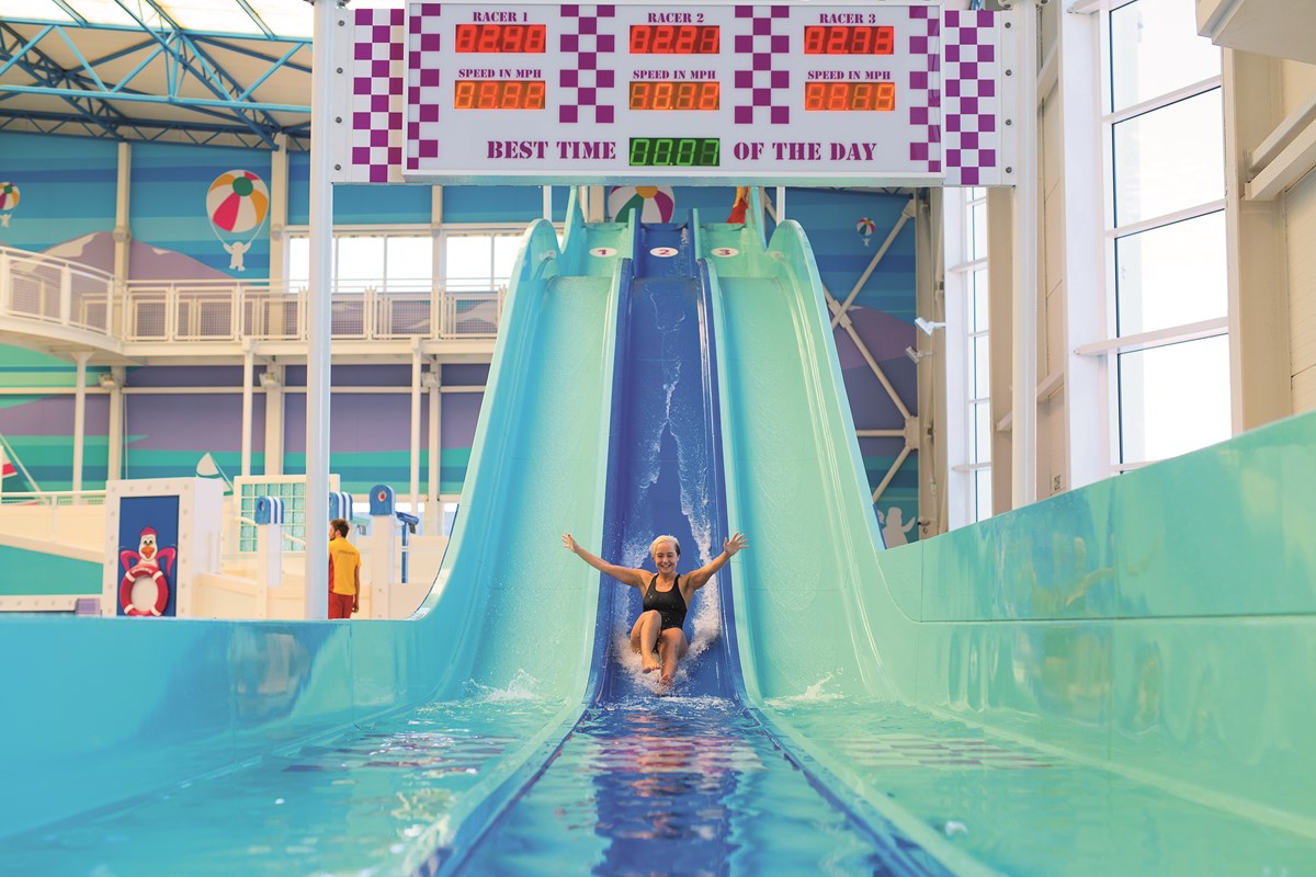 Indoor Pool Slide at Craig Tara