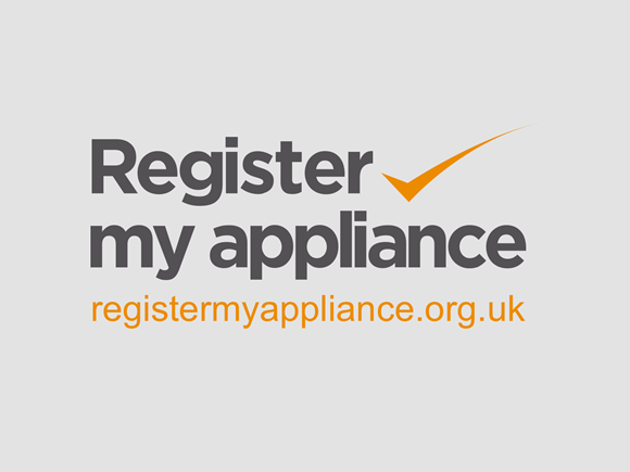 Mid & West Wales Fire & Rescue Service Support Register My Appliance Week 26th-30th April 2021: Register appliance Grey background 4 3