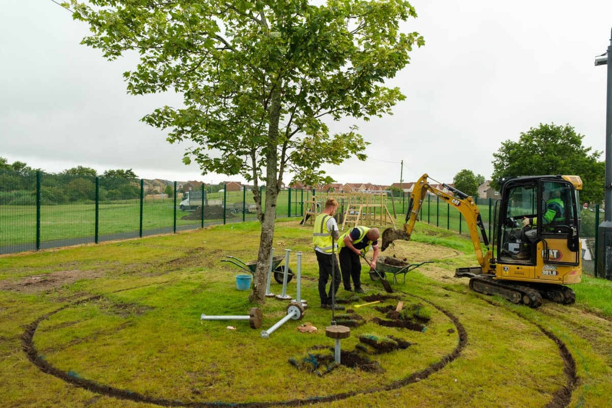 Sensory garden improvement works at Onthank Primary ASL