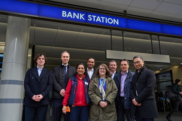 TfL Image - Bank Station Upgrade Project Team and station staff