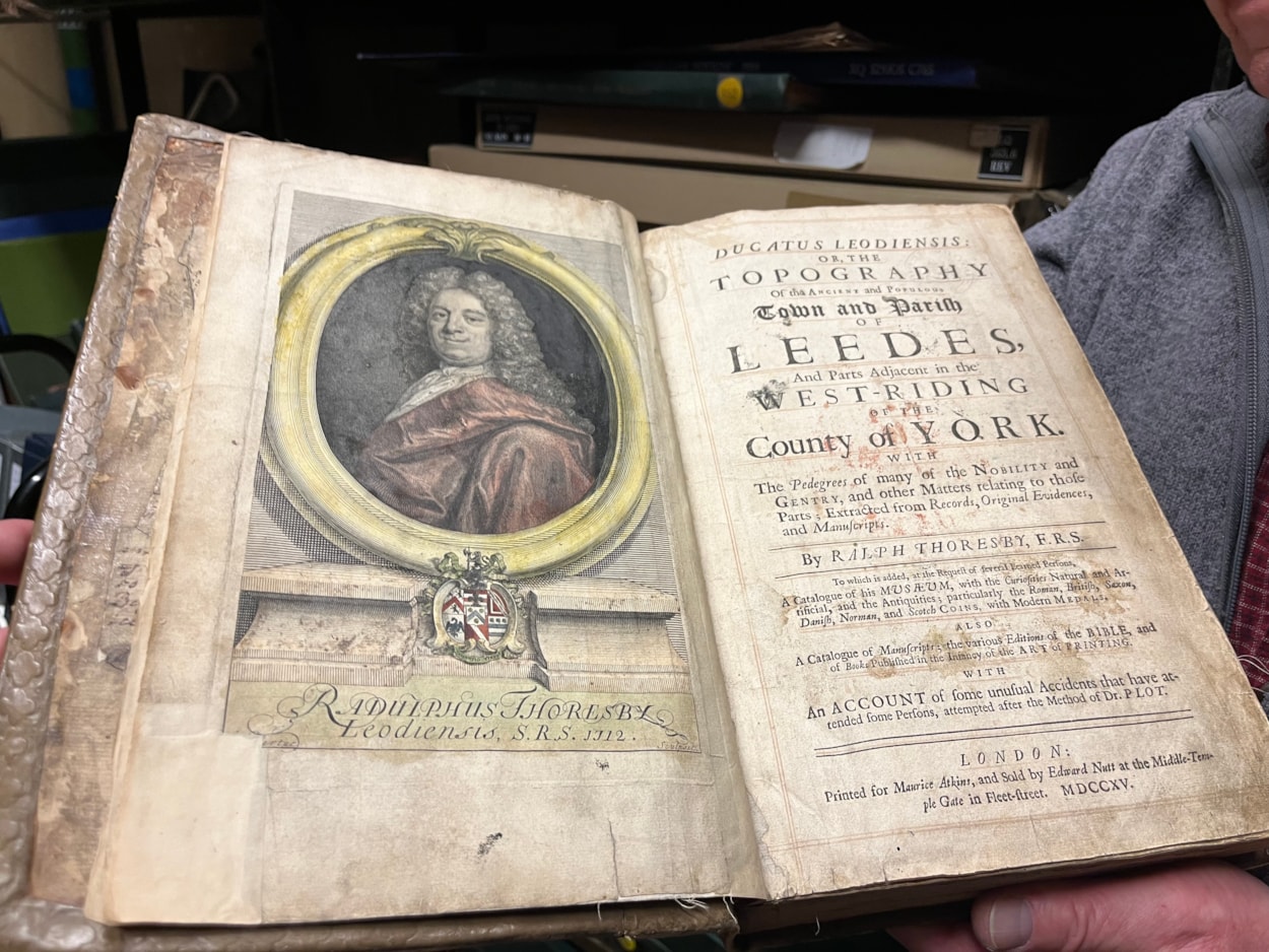 Leeds histories: Leeds Central Library’s one-of-a-kind edition of famed historian Ralph Thoresby’s Ducatus Leodiensis.
Printed in the mid-1740s, the incredible book will be on display at the library until the New Year.