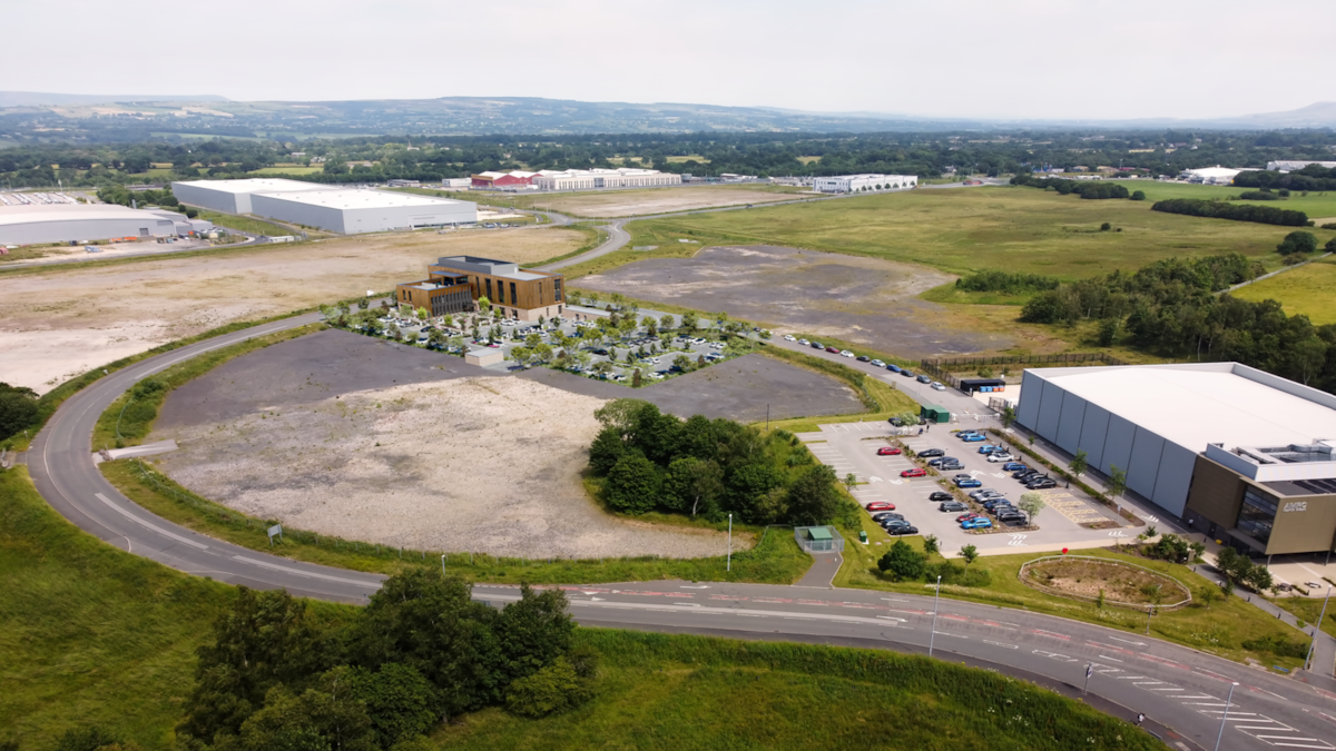 Initial Concept CGI Ariel overview of proposed building and surrounding plots