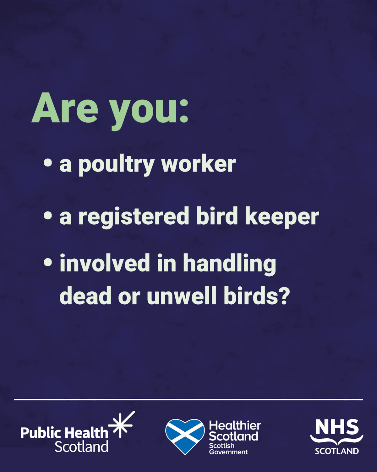 Flu Poultry Workers Asset 1 - October 25