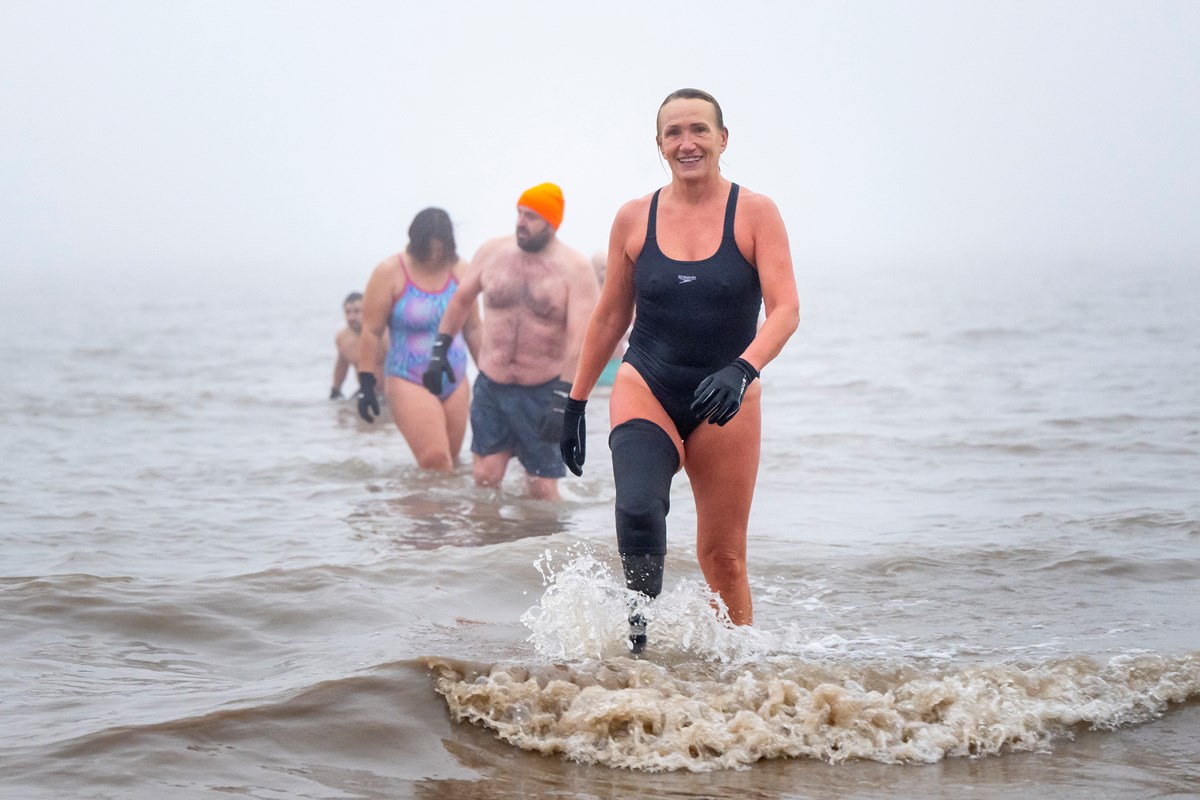 Dawnstalkers meet every day on Penarth beach for a sunrise sea swim, whatever the weather. Welsh Government hopes that applications for bathing water status being open to the public will help encourage more cold water swimming groups which has multiple benefits for people's physical and mental healt