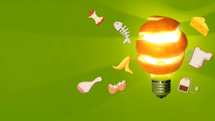 Image food waste into power