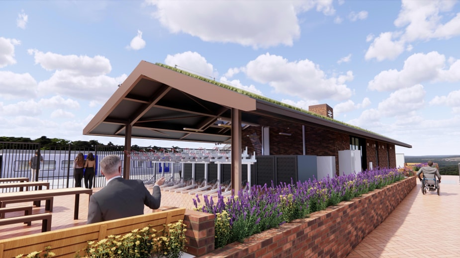 External View -Station Approach Perspective - artist's impression