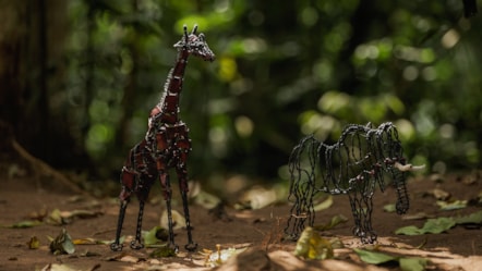 GiraffeandelephantsculpturesmadebytheSnarestoWaresArtisansPhotoCreditTrace Time Films