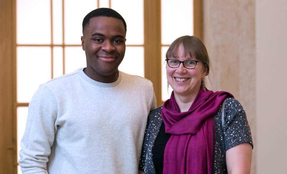 Debbie teacher of the year meets Liam Charles