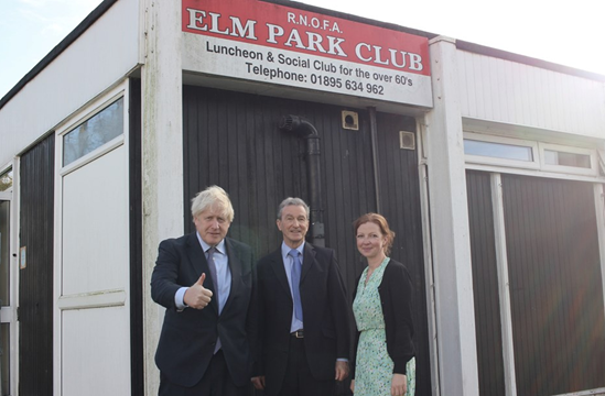 MP Boris Johnson visits the Elm Park Club