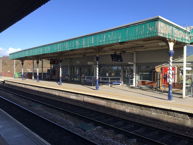 The current canopy on platform 2 at Chesterfield station