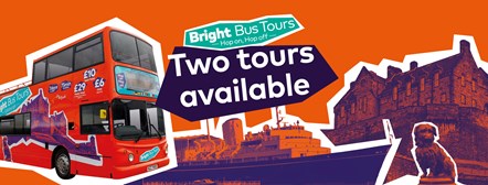 Bright Bus two tours banner
