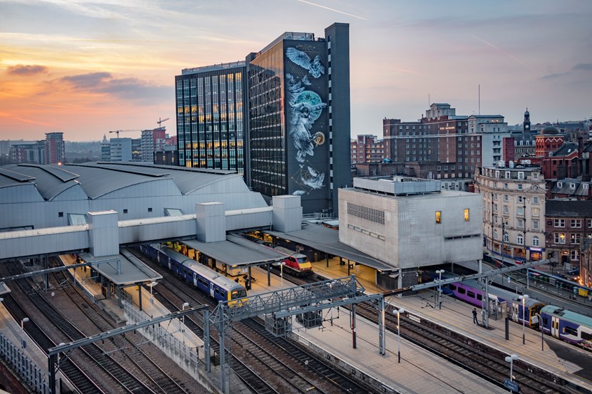 Leeds is crowned best events destination at UK conference awards: Leeds Station and Athena Rising Mural - Carl Milner Photography for VisitLeeds 