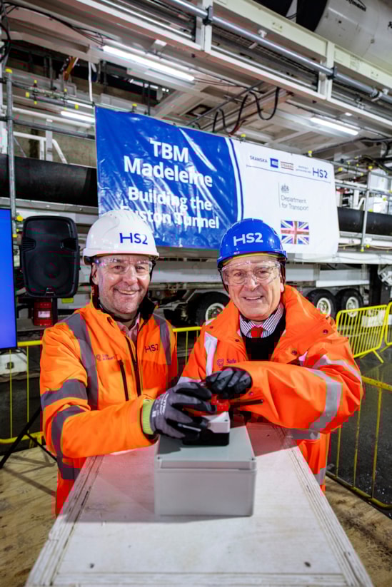 Minister for Rail & HS2 CEO signals start of tunneling for Euston TBM: Minister for Rail & HS2 CEO signals start of tunneling for Euston TBM