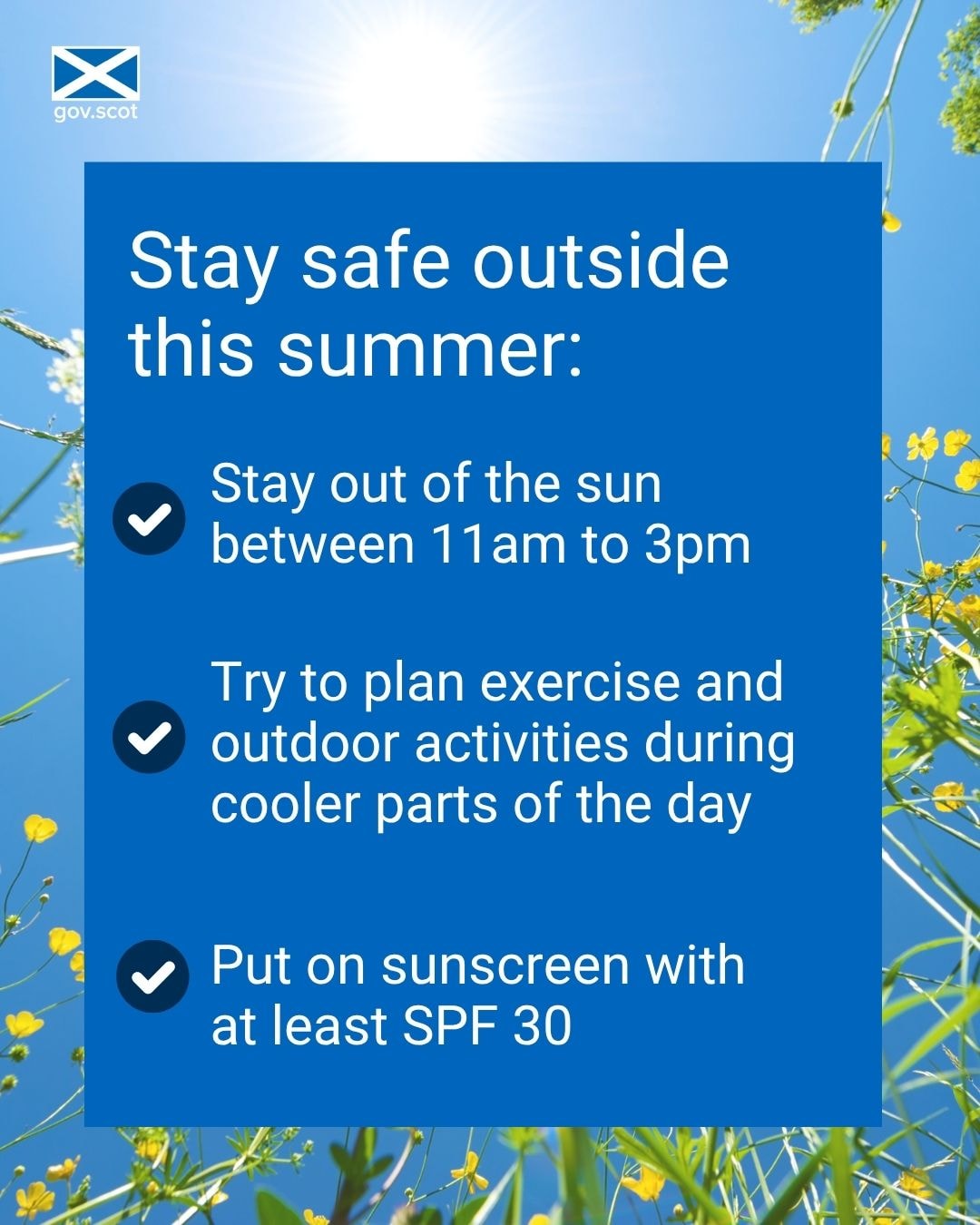 Outdoors checklist - Portrait - Hot Weather - SG Resilience - June 2026
