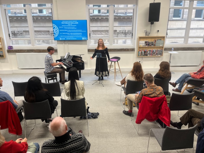 Victorian sheet music recitals: Singer Emily Doreen Atkinson performs some of Leeds Central Library's Victorian sheet music in the building's newly refurbished music library.
The recitals will be taking place as part of Heritage Open Days.