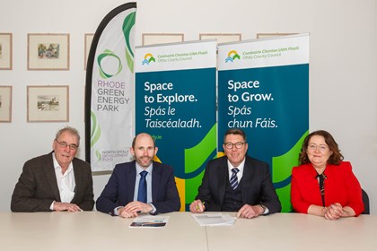 Offaly County Council appoints Siemens to conduct Renewable Energy & Green Hydrogen feasibility study: Rhode Green Energy Signing-1