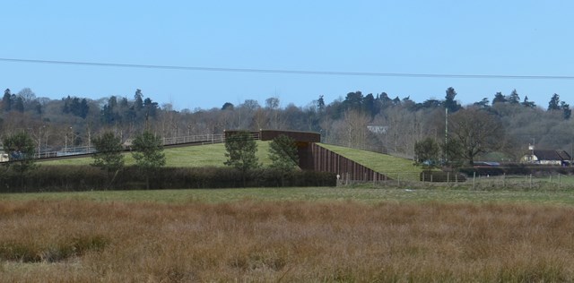 Residents invited to drop-in event as work starts to build bridge over the railway at Ufton Nervet: Artist's impression of bridge at Ufton Nervet