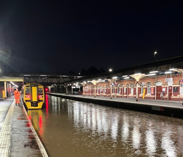 Wellington station flooding