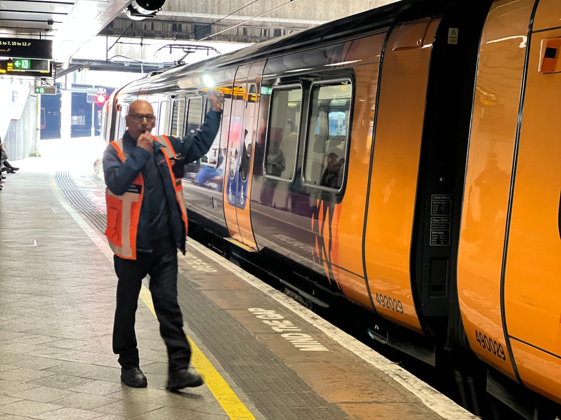 Paul safely dispatching a train
