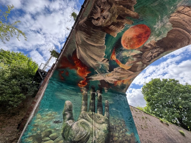 New mythological mural transforms Leeds city centre gateway