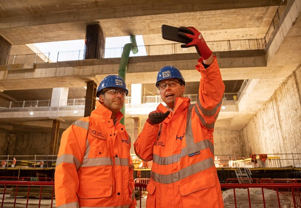 Ealing Council's leaders see how construction of HS2's new superhub station at Old Oak Common is taking shape