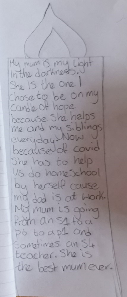 Designing a candle of hope