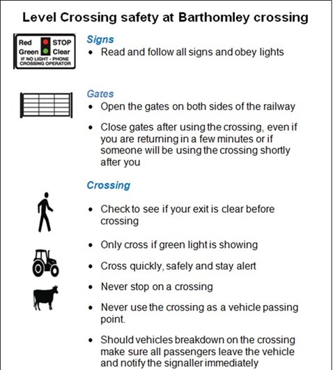 Barthomley level crossing user guide